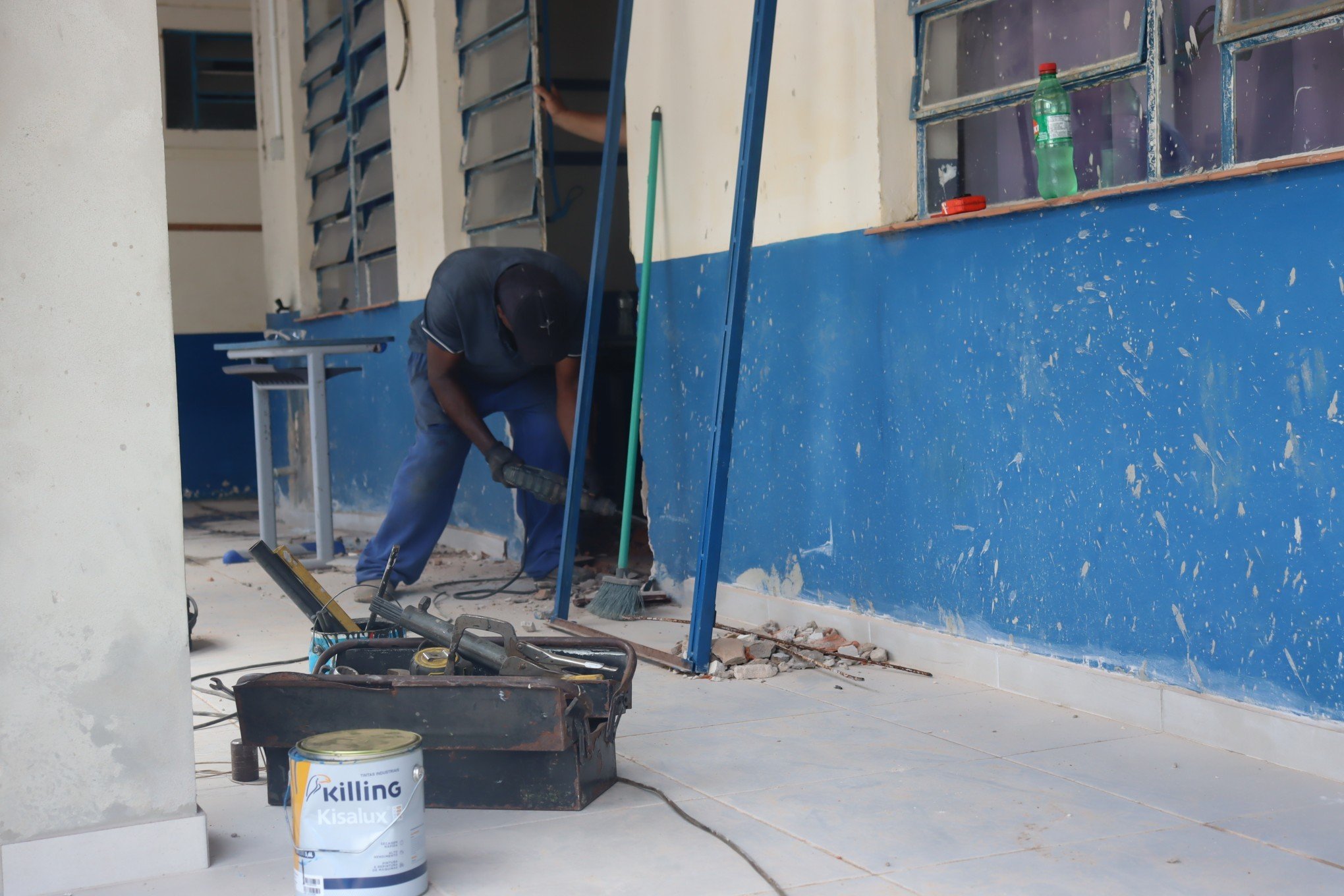 Obras em escolas leopoldenses durante as fÃ©rias - Emef Dilza Flores