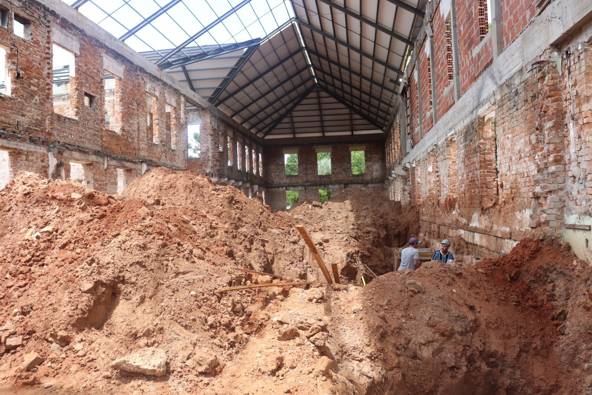 Andamento das obras do prÃ©dio de comando do 19Âº BIMtz