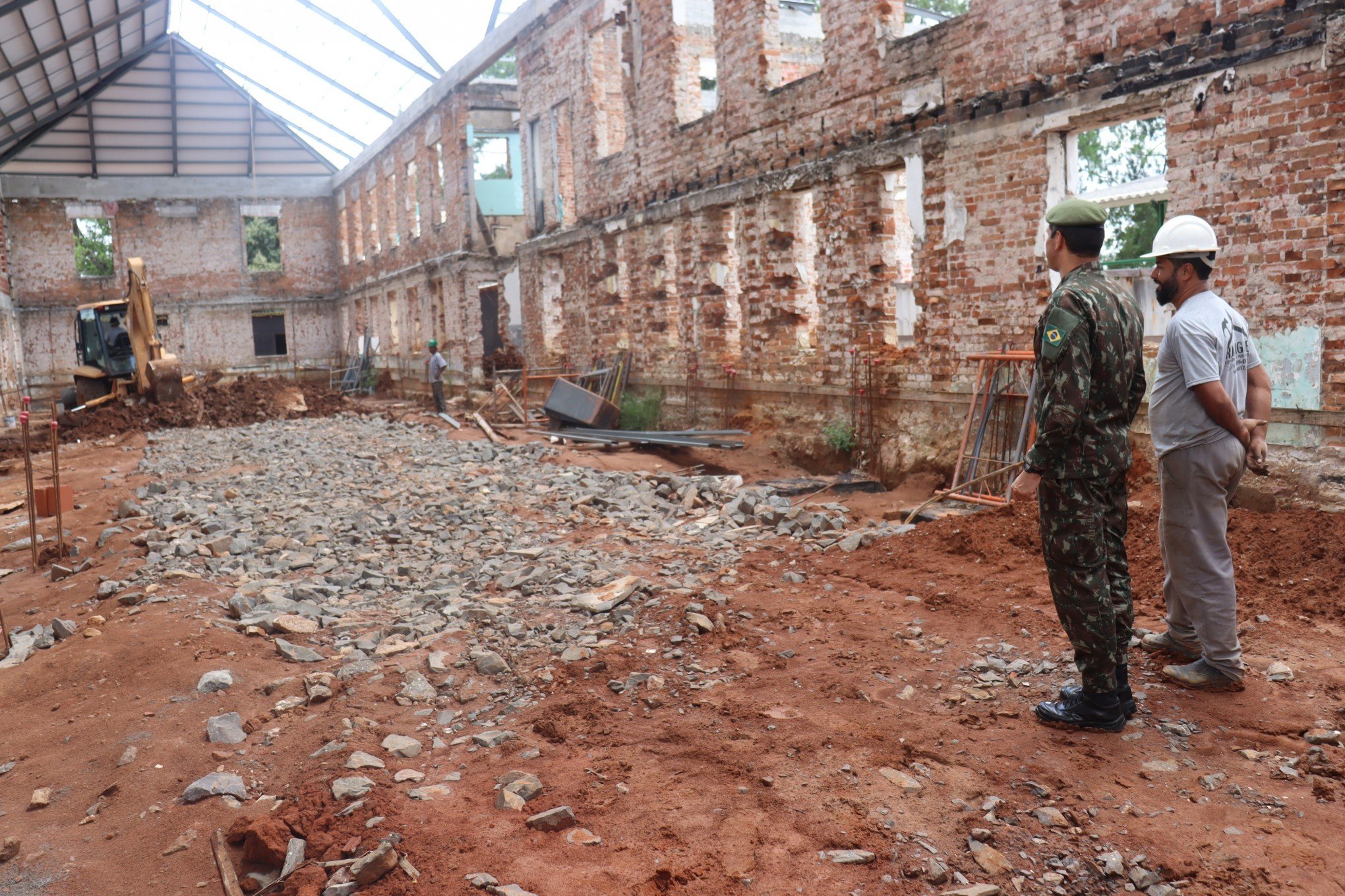 Andamento das obras do prÃ©dio de comando do 19Âº BIMtz 