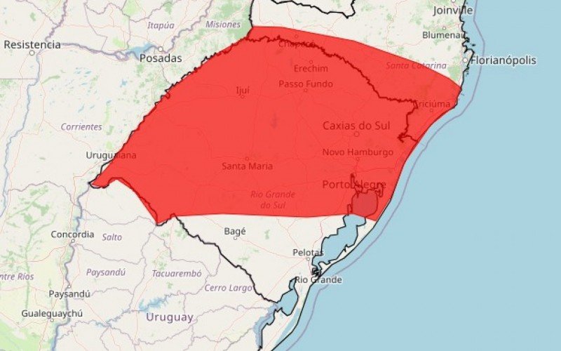 Inmet eleva para vermelho o alerta para a metade norte do Rio Grande do Sul | abc+