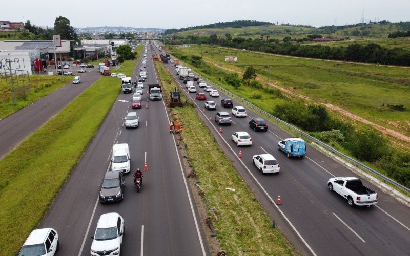 Obras da terceira pista da BR-116 avanÃ§am em Novo Hamburgo, causando congestionamentos