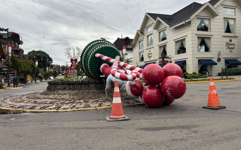 DecoraÃ§Ã£o do Natal Luz de Gramado foi danificada