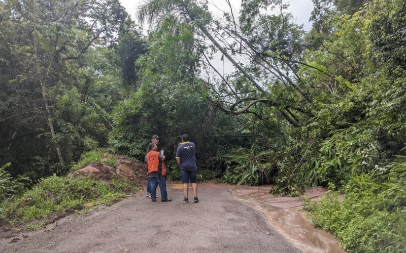 Equipes trabalham para liberação da via após deslizamento de terra em Taquara | abc+