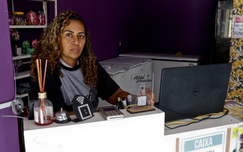 Wilma teve prejuízos em sua loja de açaí, no bairro Niterói