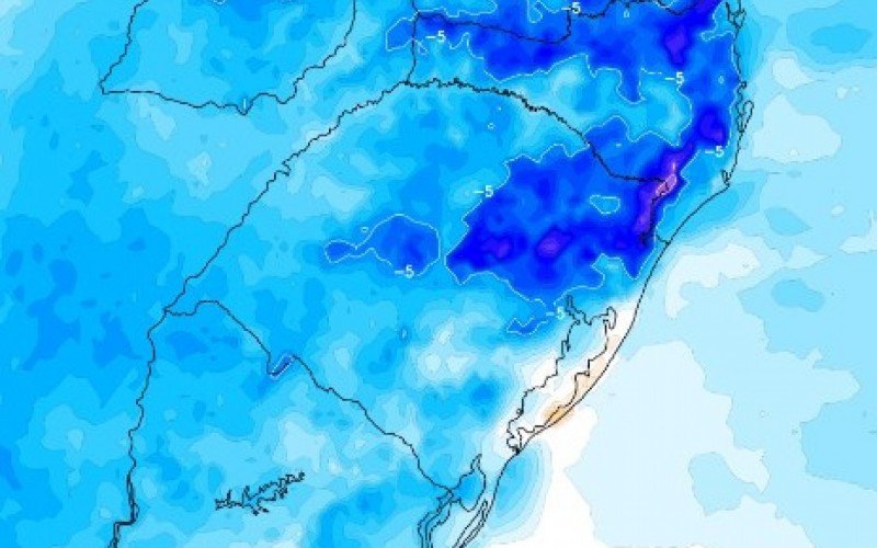 Mapa indica temperaturas abaixo da média para esta época do ano em parte do RS | abc+