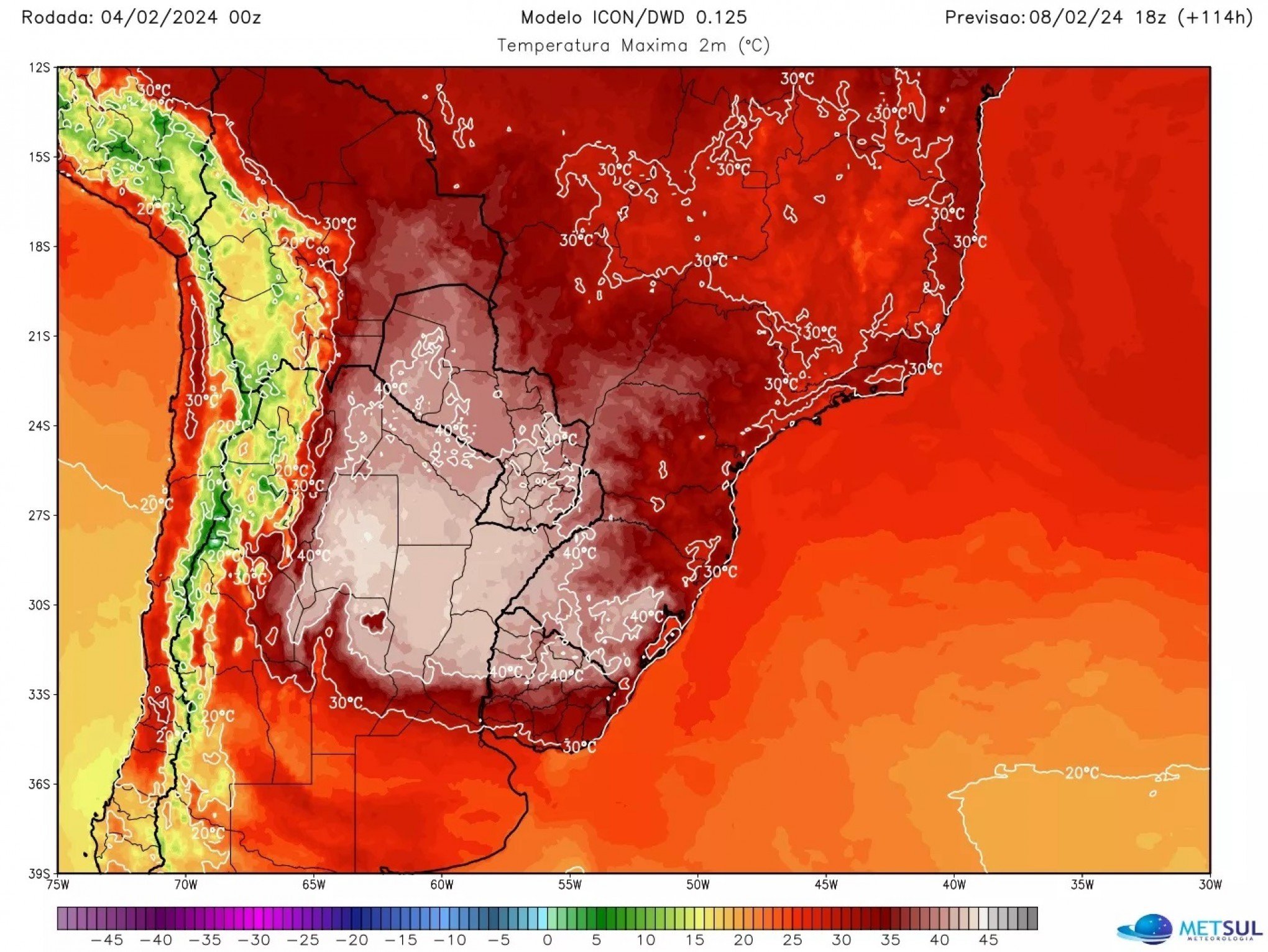 Modelo simula as temperatruras para a quinta-feira (8) | abc+