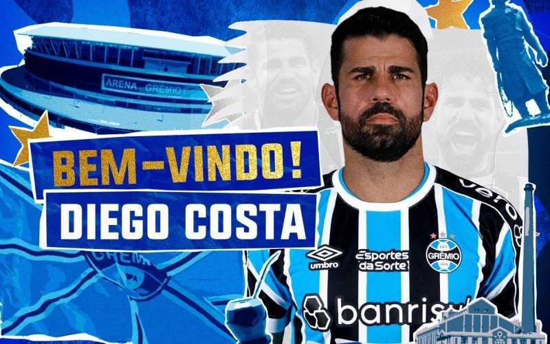 Diego Costa chegará a Porto Alegre nos próximos dias para assinar o contrato | abc+