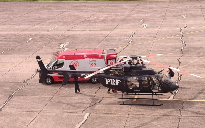 PRF e Samu levam paciente de pelotas atÃ© caxias do sul de helicÃ³ptero
