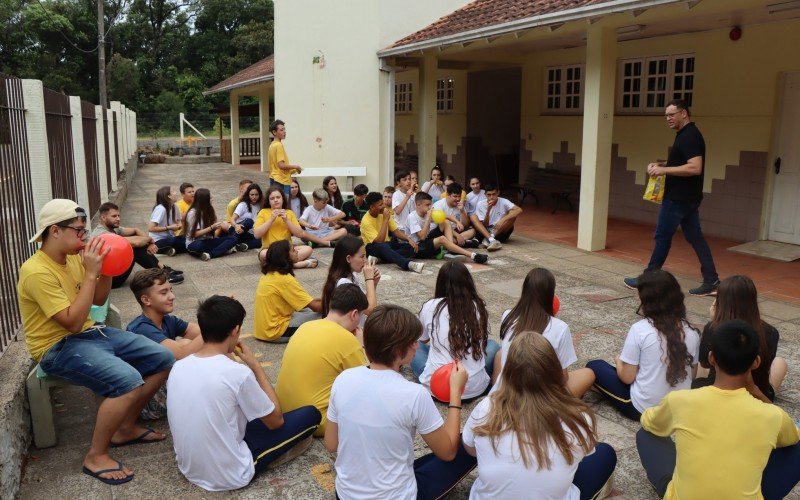 Volta às aulas na rede municipal de Morro Reuter. Na Escola Edvino Bervian teve atividades de integração  | abc+