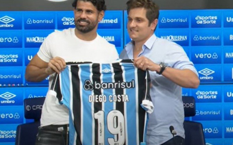 Diego Costa é apresentado no Grêmio  | abc+