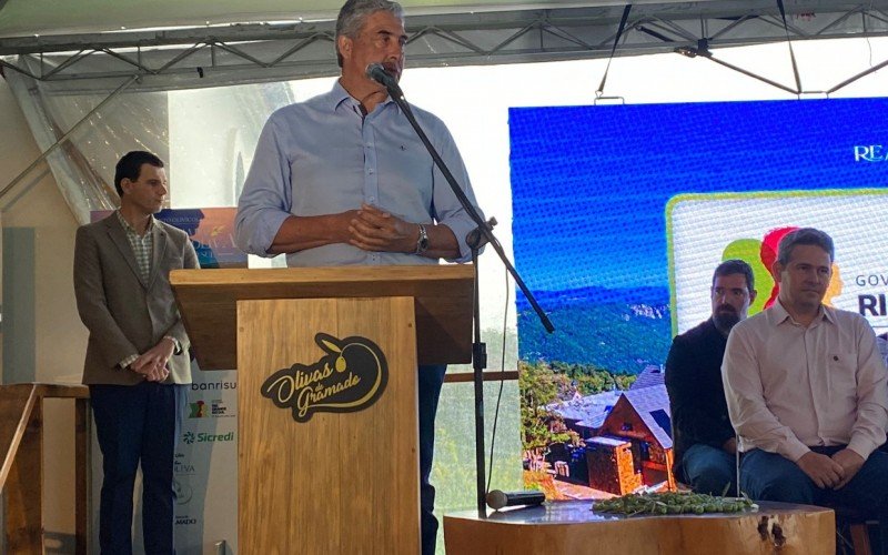 Secretário da Agricultura do Estado, Giovani Feltes participou da abertura da colheita de olivas no RS, que ocorreu em Gramado