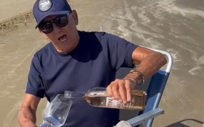 Galvão Bueno tomando vinho na Praia do Cassino | abc+