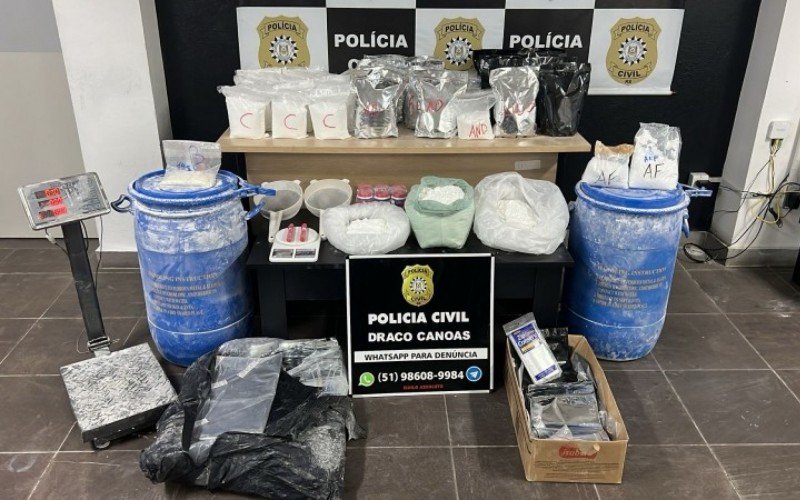 Operação executada pela Polícia Civil levou à prisão suspeito que manipulava insumos para o refino de cocaína