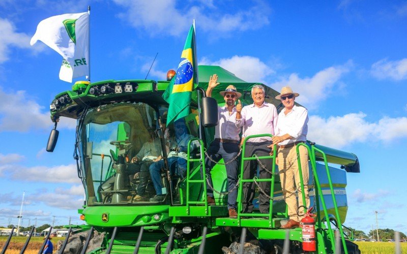 Abertura da Colheita do Arroz, na Embrapa, em CapÃ£o do LeÃ£o