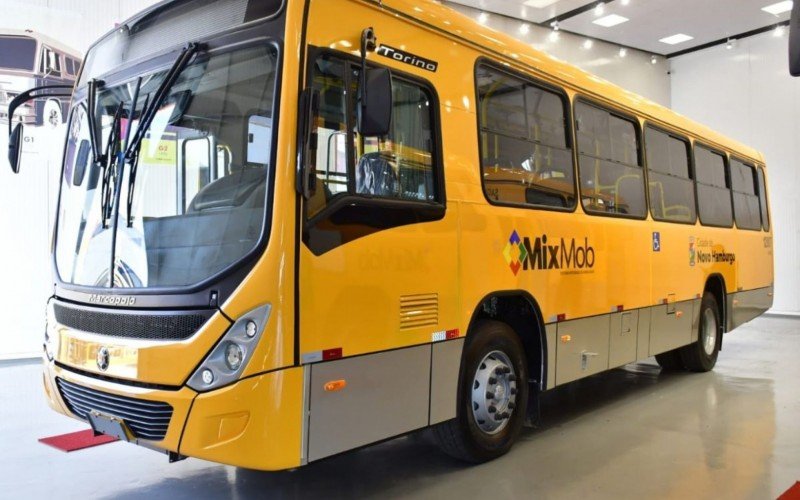Parte da nova frota de ônibus de Novo Hamburgo foi apresentada pela montadora Marcopolo | abc+