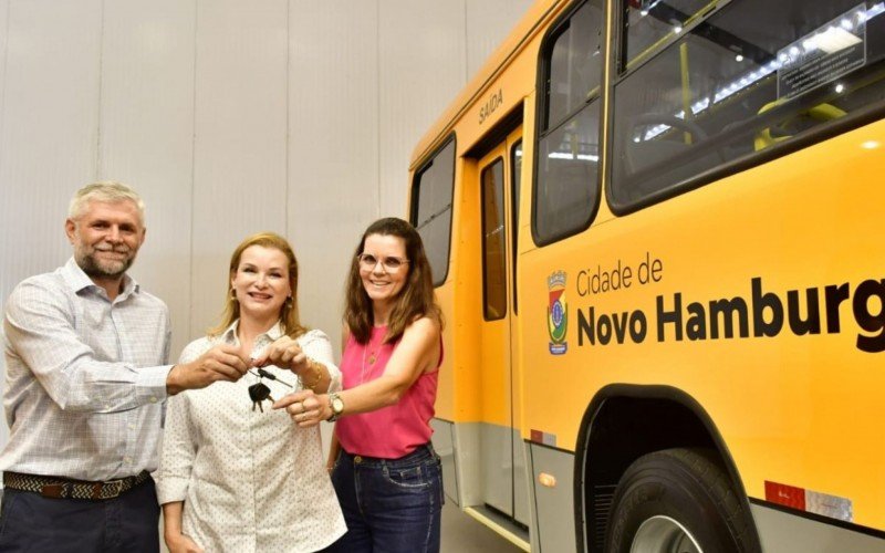 Parte da nova frota de Ã´nibus de Novo Hamburgo foi apresentada pela montadora Marcopolo