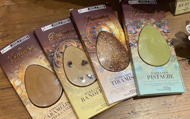 Barras gourmet e kids sÃ£o atraÃ§Ã£o da PÃ¡scoa na Prawer Chocolates