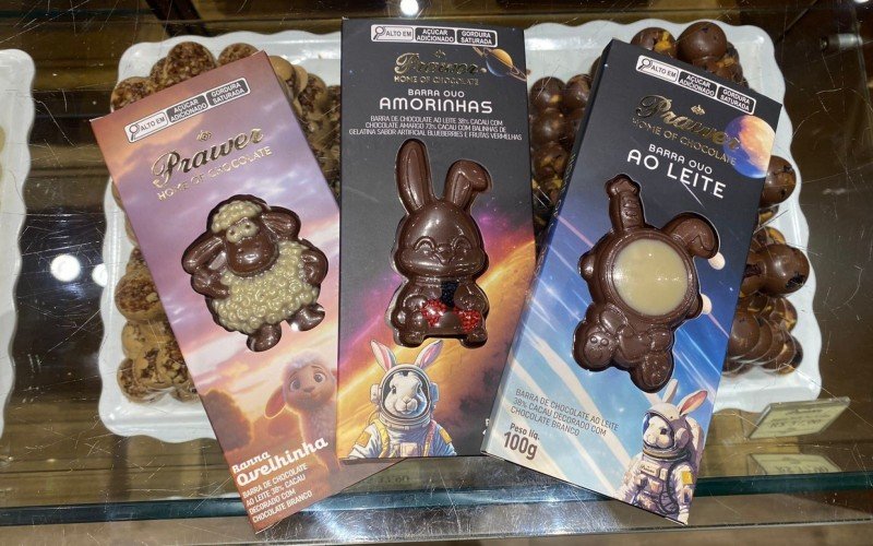 Barras gourmet e kids sÃ£o atraÃ§Ã£o da PÃ¡scoa na Prawer Chocolates