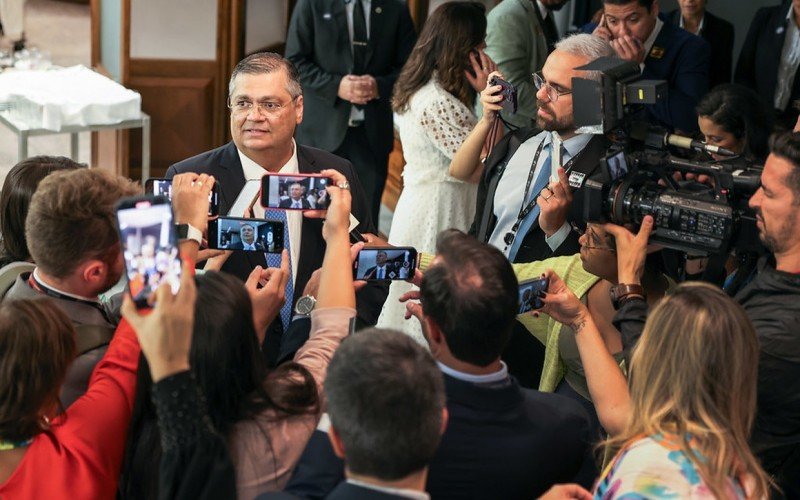 Após a cerimônia de posse no Supremo Tribunal Federal, o Ministro Flávio Dino concedeu coletiva de imprensa | abc+