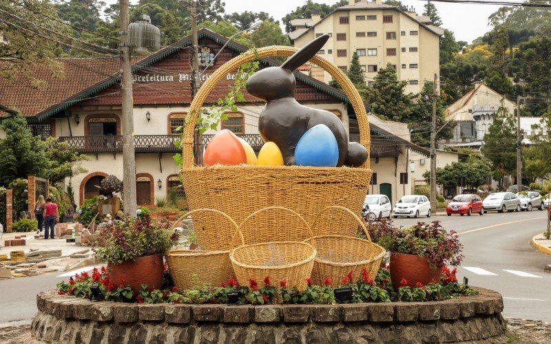 Decoração de Páscoa, em Gramado