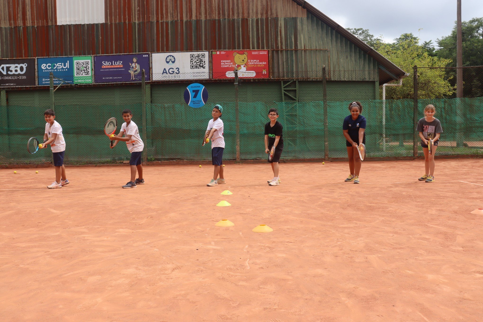 Projeto Boleiros no SÃ£o Leopoldo TÃªnis Clube - turma da prÃ©-equipe