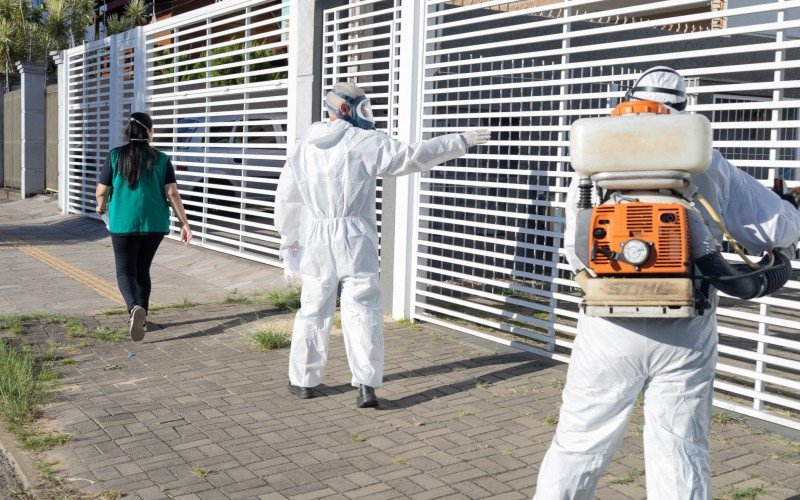 Ação de pulverização no bairro Nossa Senhora das Graças  