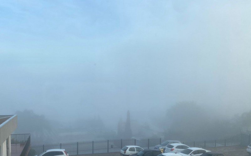 Nevoeiro em Novo Hamburgo por volta das 7 horas deste sÃ¡bado