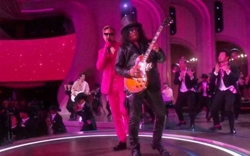 Ryan Gosling cantou I'm Just Ken enquanto Slash tocava guitarra, no Oscar 2024 | abc+