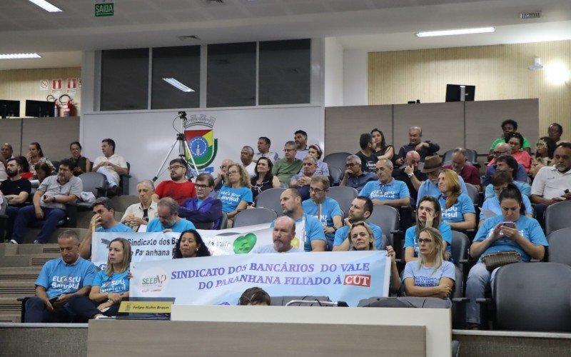 Sindicalistas tambÃ©m estiveram presentes