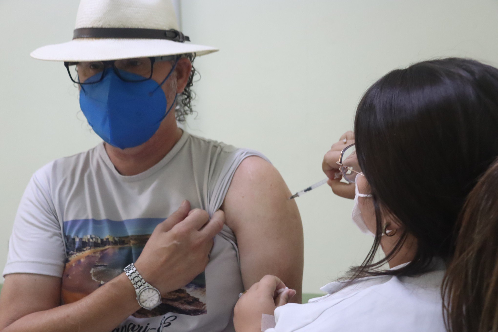 VacinaÃ§Ã£o contra a gripe comeÃ§ou em SÃ£o Leopoldo - Marcus Cesar de Paula, 65 anos