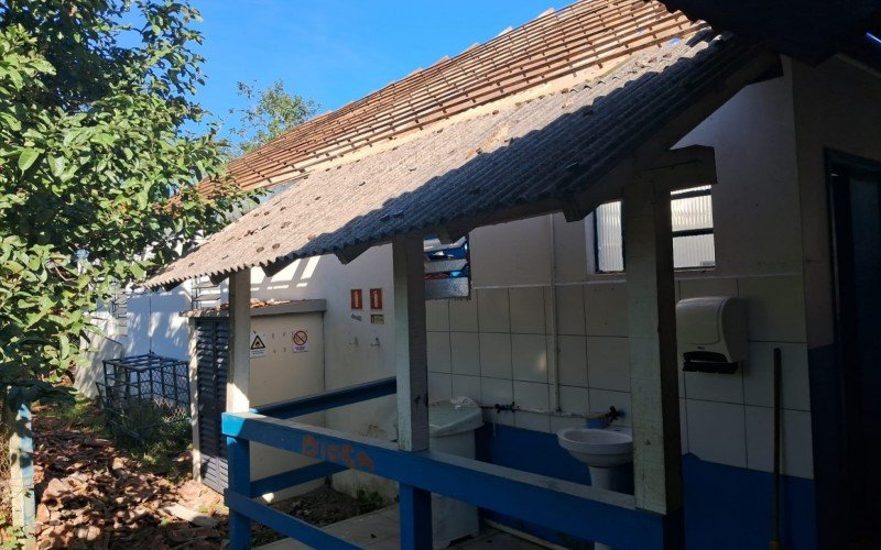 Obra na Escola JosÃ© Garibaldi, em Montenegro