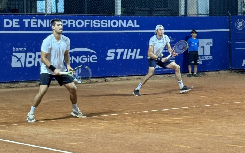 A dupla brasileira campeã Orlando Luz e Marcelo Demoliner 