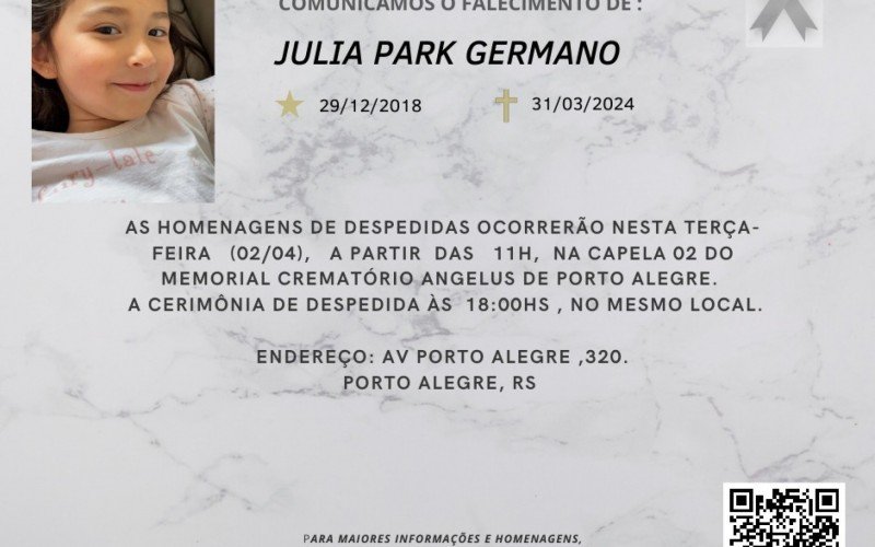 Júlia Park Germano é velada nesta terça-feira | abc+