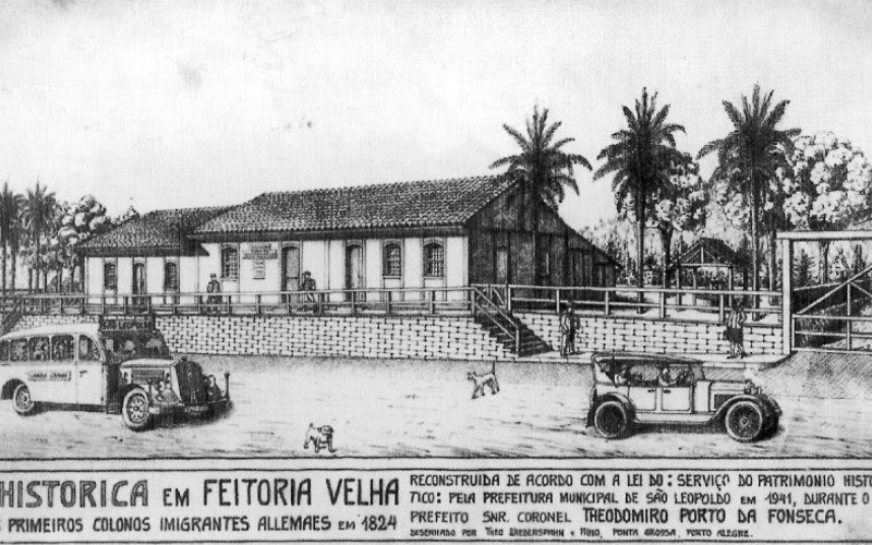 Anúncio publicitário sobre a reforma da Casa da Feitoria, também conhecida como Casa do Imigrante, no início da década de 1940 | abc+