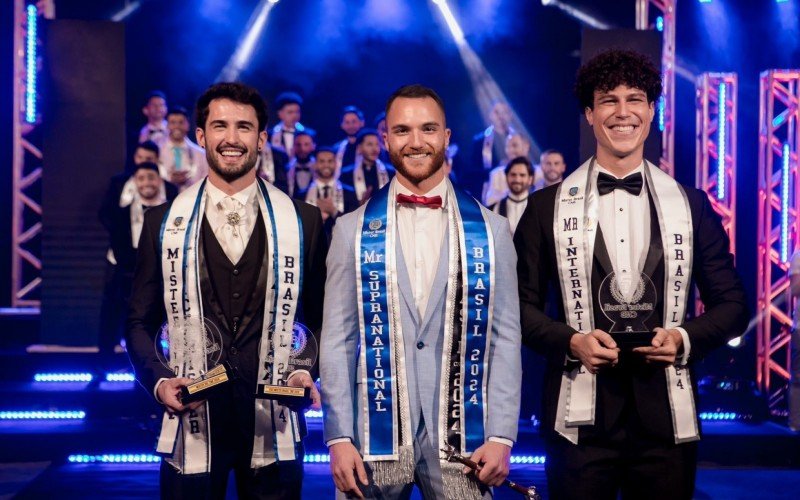 Luiz Mascarenhas, Matheus Maia e Matheus Canor formaram o Top 3 do Mister Brasil CNB 2024 