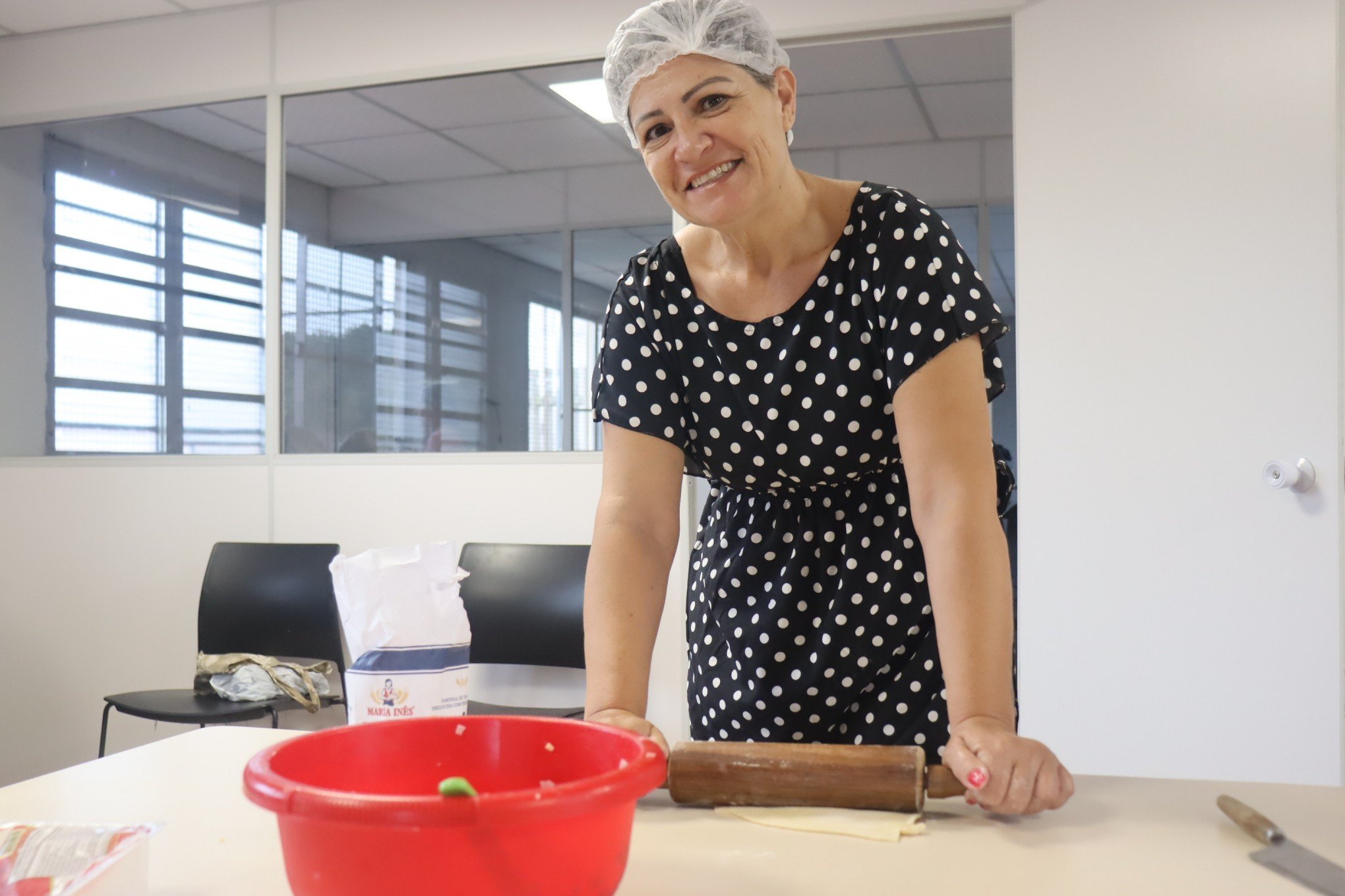 Oficina de pÃ£o em Esteio  com Roselaine e Mari Angela na tarde desta terÃ§a