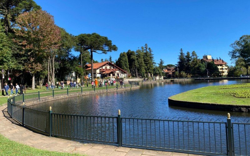 Lago Joaquina Rita Bier, na área central de Gramado