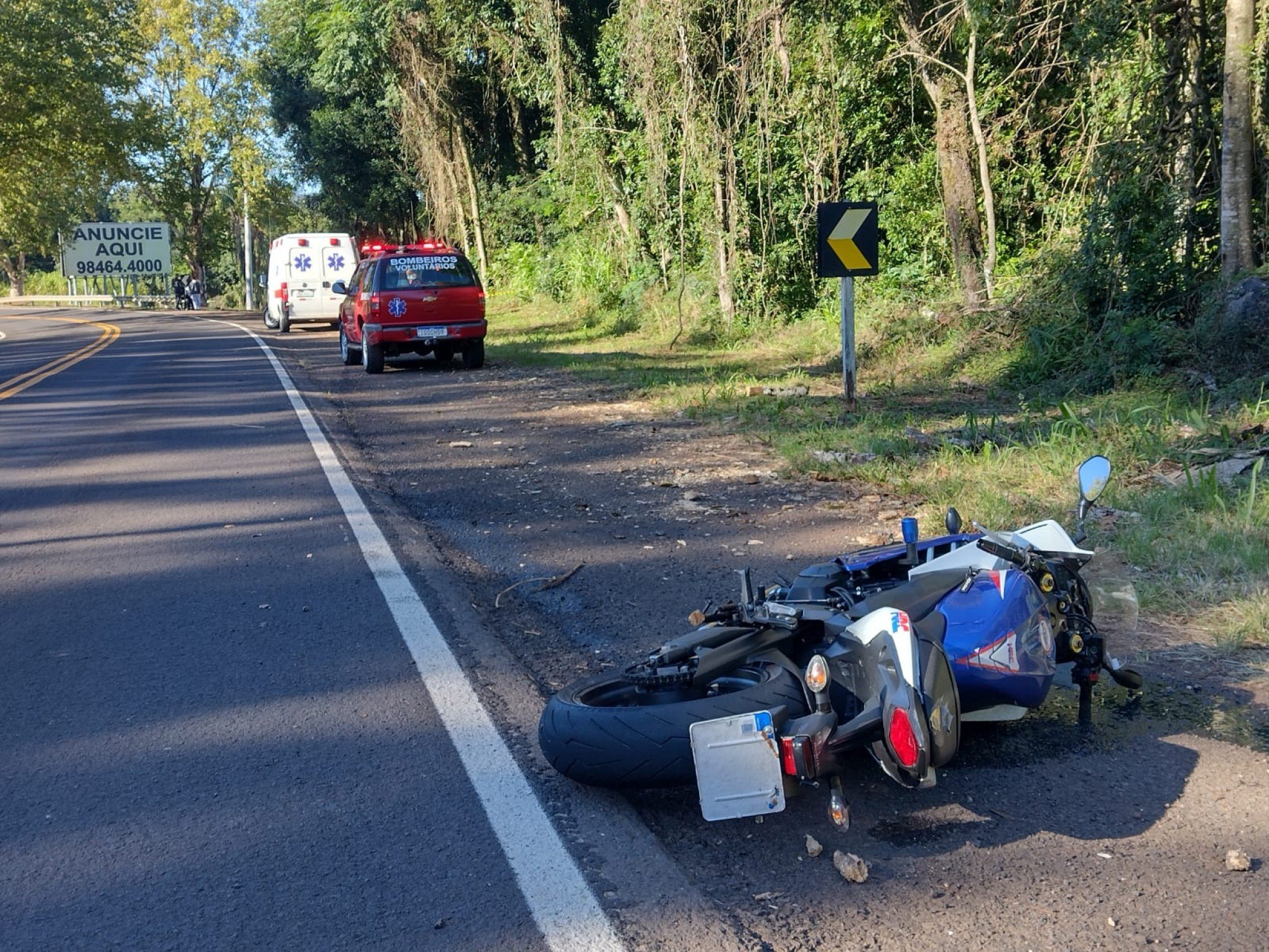 BR-116: Identificado motociclista que morreu após colidir contra guard-rail em Picada Café