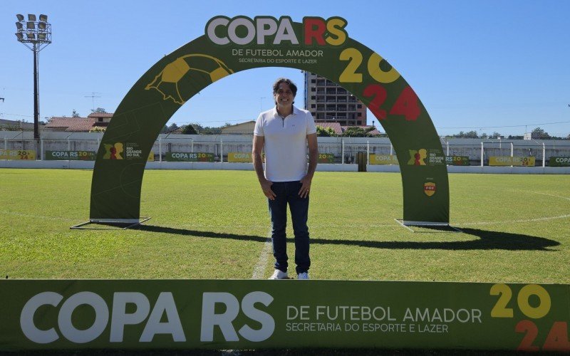 Danrlei de Deus na abertura da Copa RS de Futebol Amador