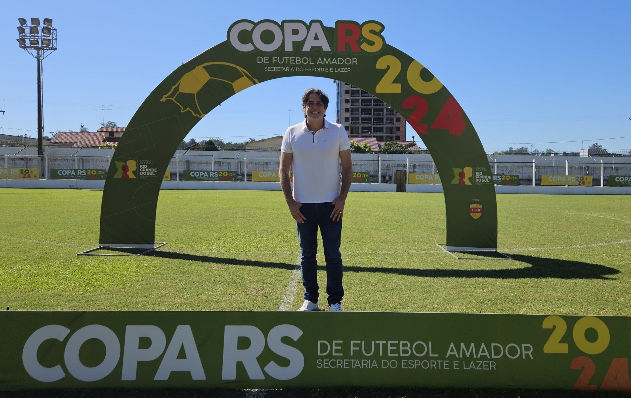 Ex-goleiro Danrlei abre a Copa RS de Futebol Amador em Campo Bom