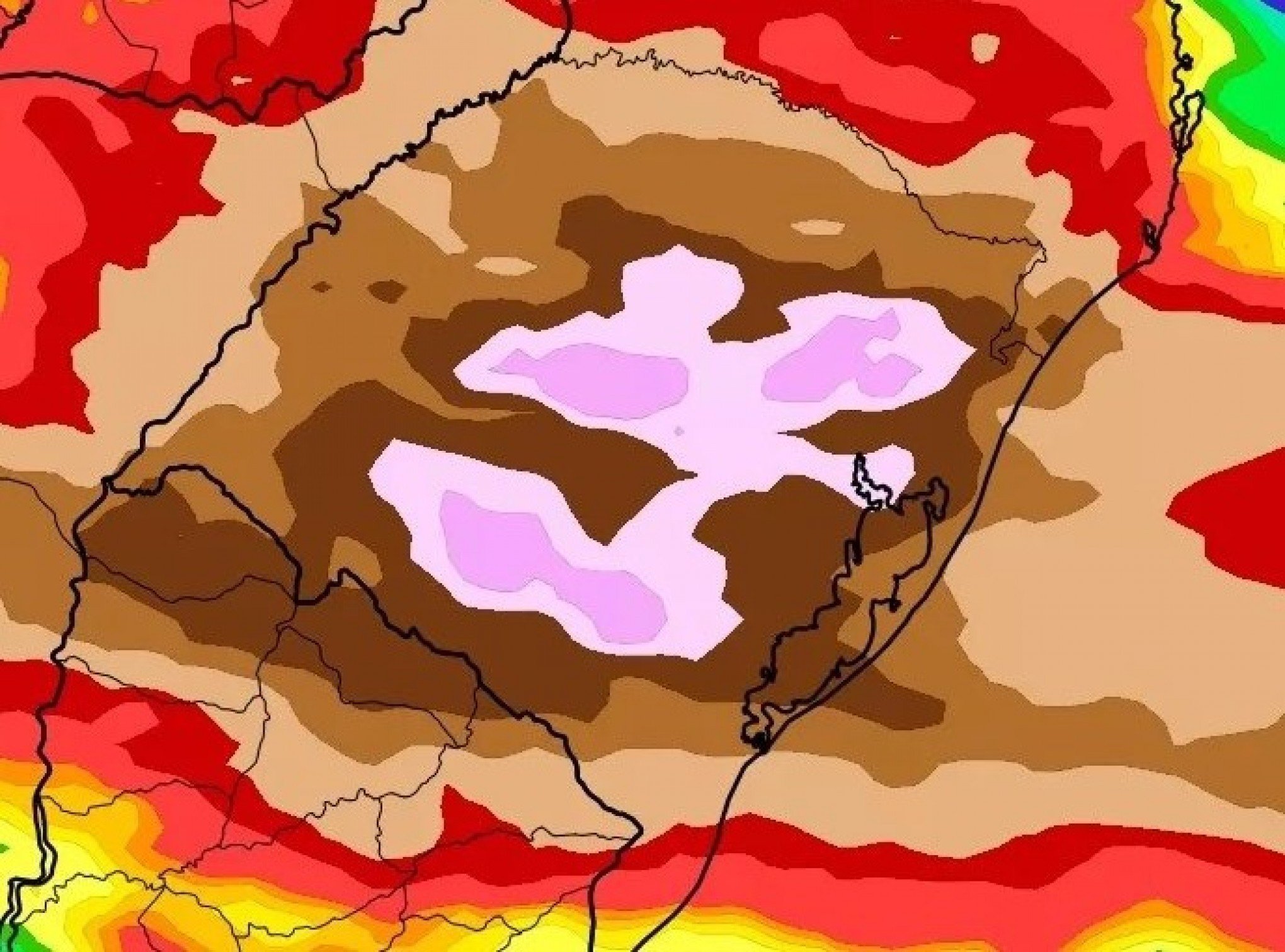 Projeção de chuva acumulada do modelo canadense até 3 de maio | abc+