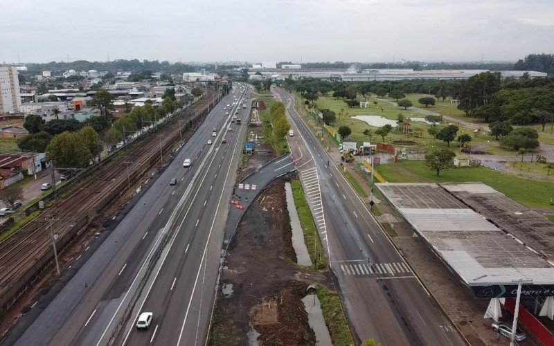 Pista central da BR-116 terá desvio para a pista lateral defronte ao Parque Assis Brasil (foto), o Parque da Expointer, para obras de construção de viaduto e ponte na BR-116