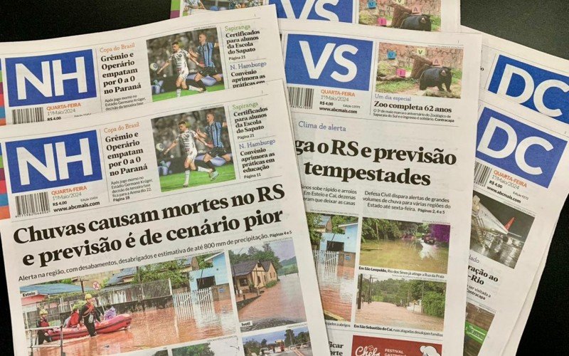 Enchente e bloqueio de estradas prejudicam a entrega dos jornais do Grupo Sinos | abc+