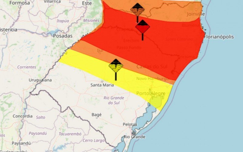 Os três alertas de perigo atingem a região Metropolitana de Porto Alegre | abc+