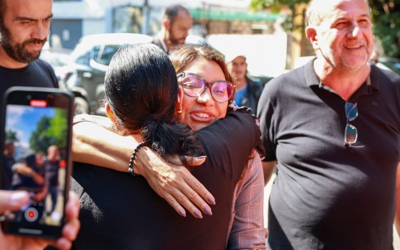 Primeira-dama em visita a Canoas