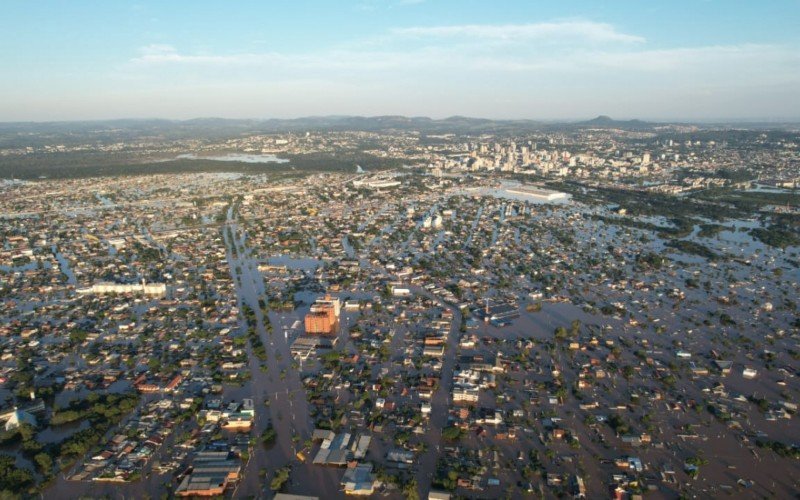 Cheia em São Leopoldo na tarde de 6 de maio de 2024 | abc+