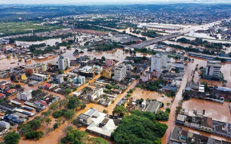 Fotos aéreas mostram a enchente que atingiu São Leopoldo em maio 