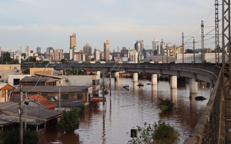 Vista de São Leopoldo a partir da estação Rio dos Sinos