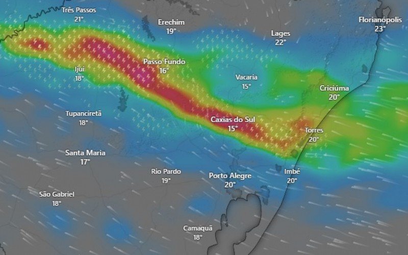 Projeção mostra muita chuva na região nordeste do Estado nos próximos dias | abc+