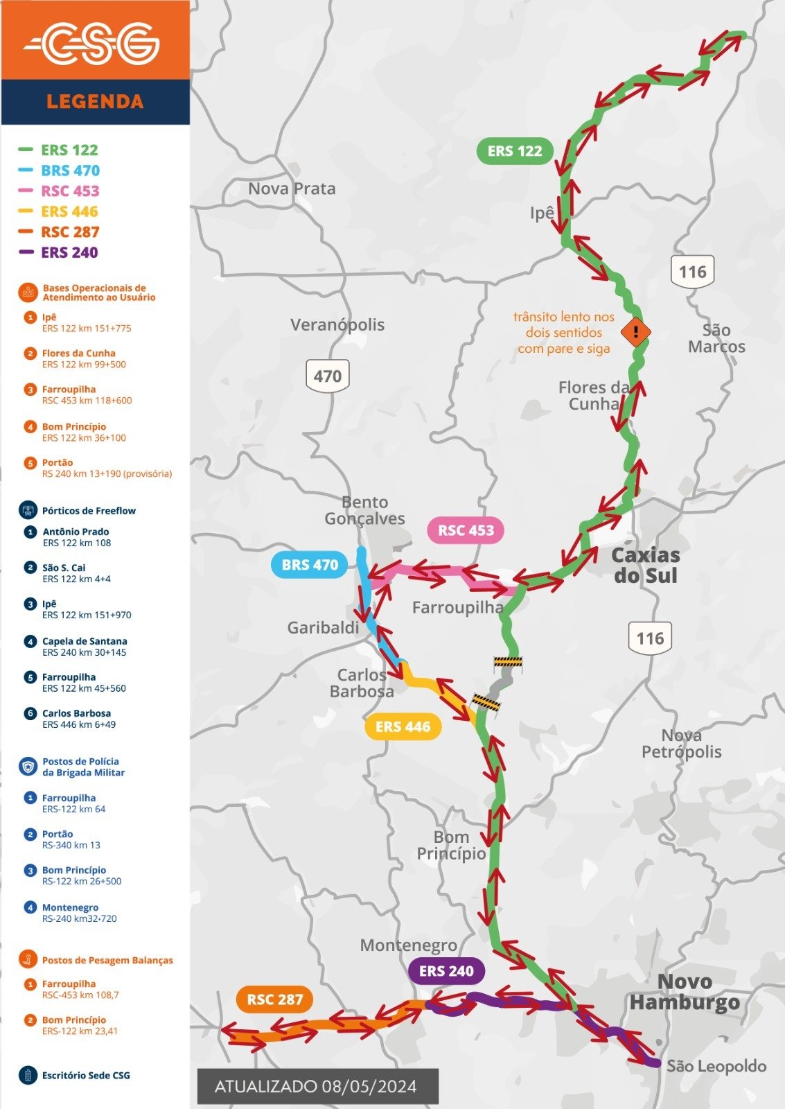 CSG libera mais pontos para trânsito em rodovias gaúchas | abc+